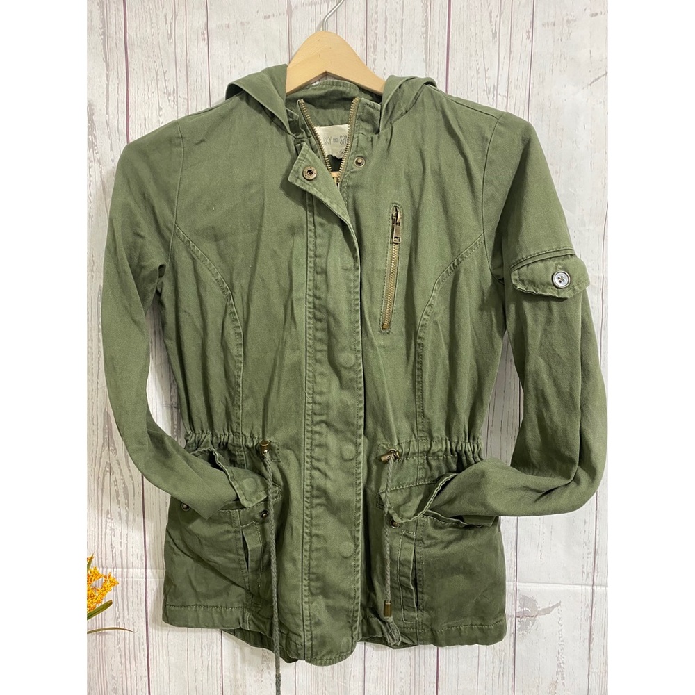 SKY AND SPARROW Hooded Army Jacket Green XSmall